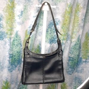 1970's John Romaine vintage leather black purse